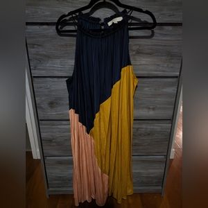 Color block shift dress